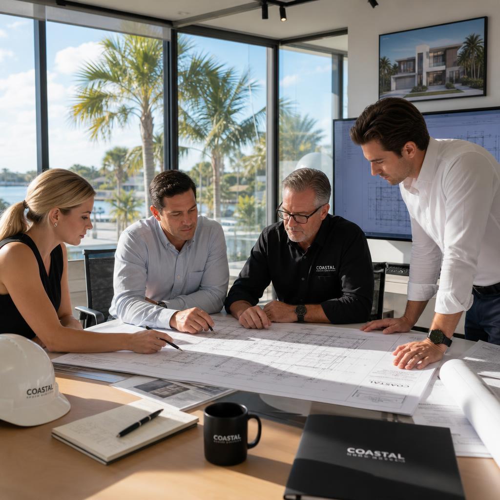 Team Reviewing Architectural Plans